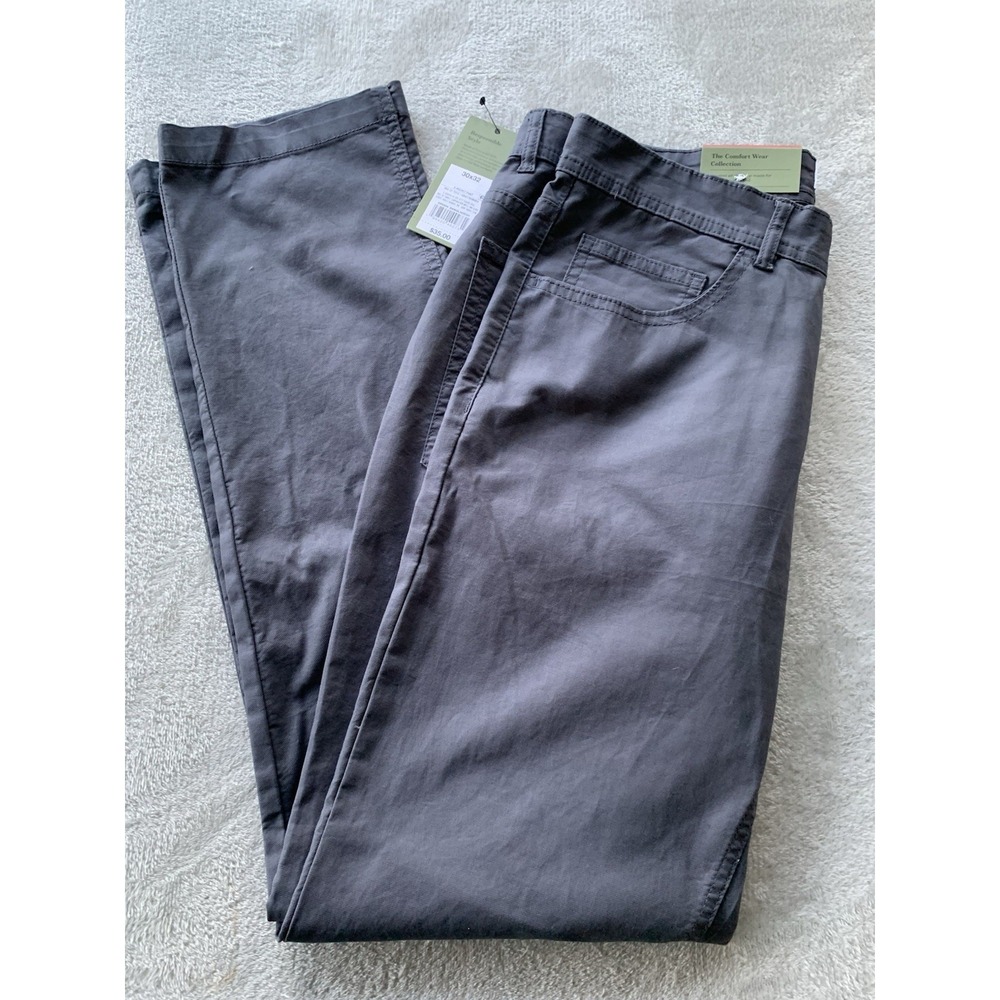 Mens Comfort Wear Slim Fit 5-Pocket Pants Goodfellow Co Gray New W/ Tags 30 X 32
